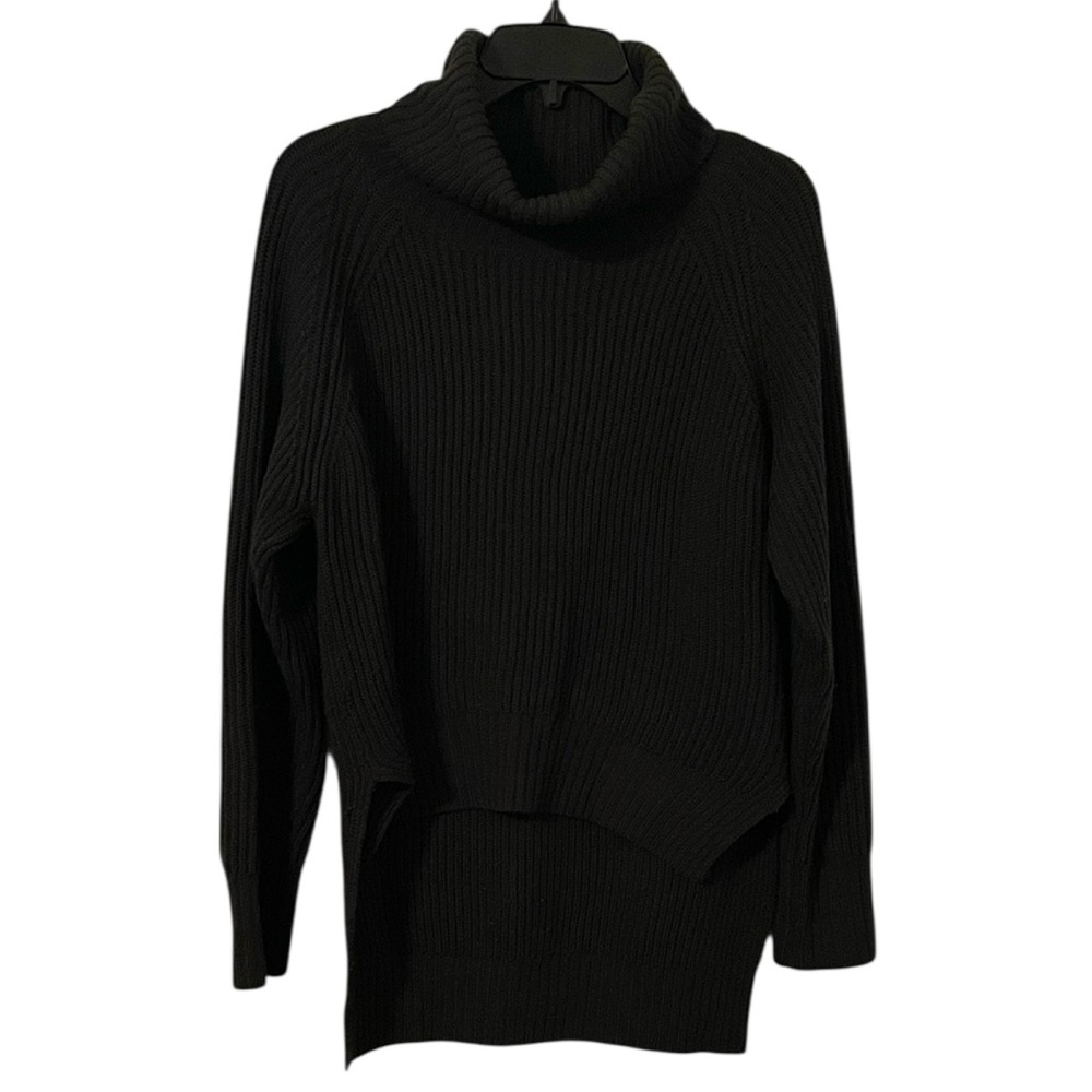 Wilfred Free Aritzia Women’s Forest Green Wool Cowlneck High Low Sweater Size XS